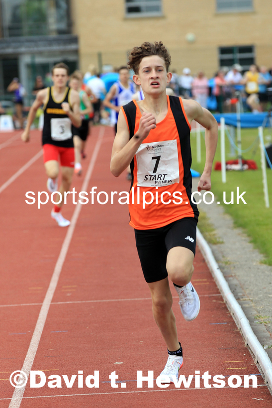 Boys Under-15s 800 metres, 2022 Northern Inter Counties U17s and U15s Track and Field, York, Thursday, June 2nd. Photo: David T. Hewitson/Sports for All Pics